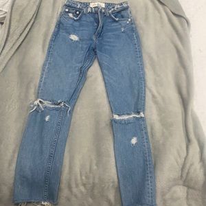 Denim cropped cigarette, wore only once brand new.